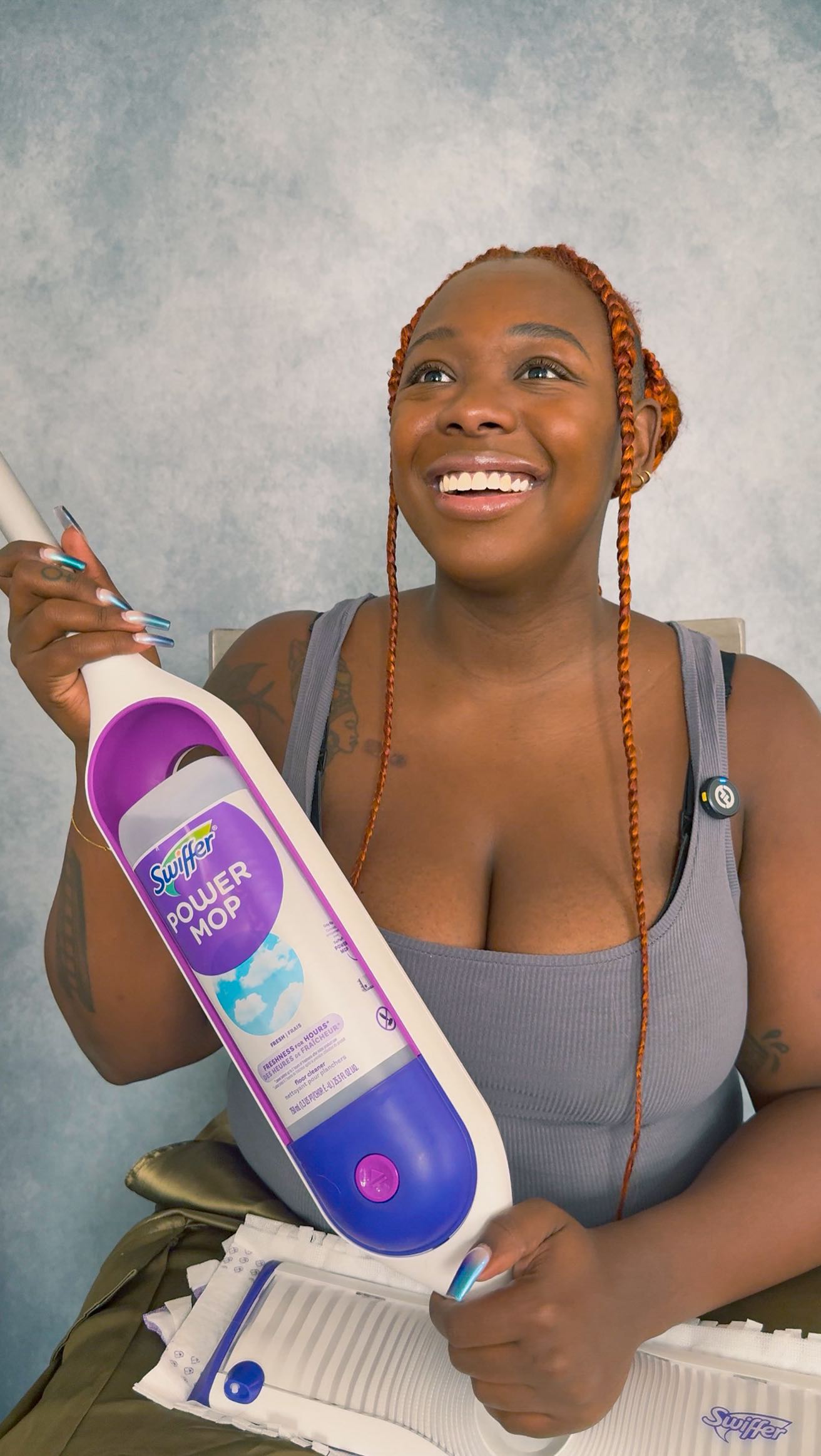 Instagram post by @burr_iam for Swiffer. Caption reads: #SwifferPartner #Ad Got Dirty Roommates? Let....