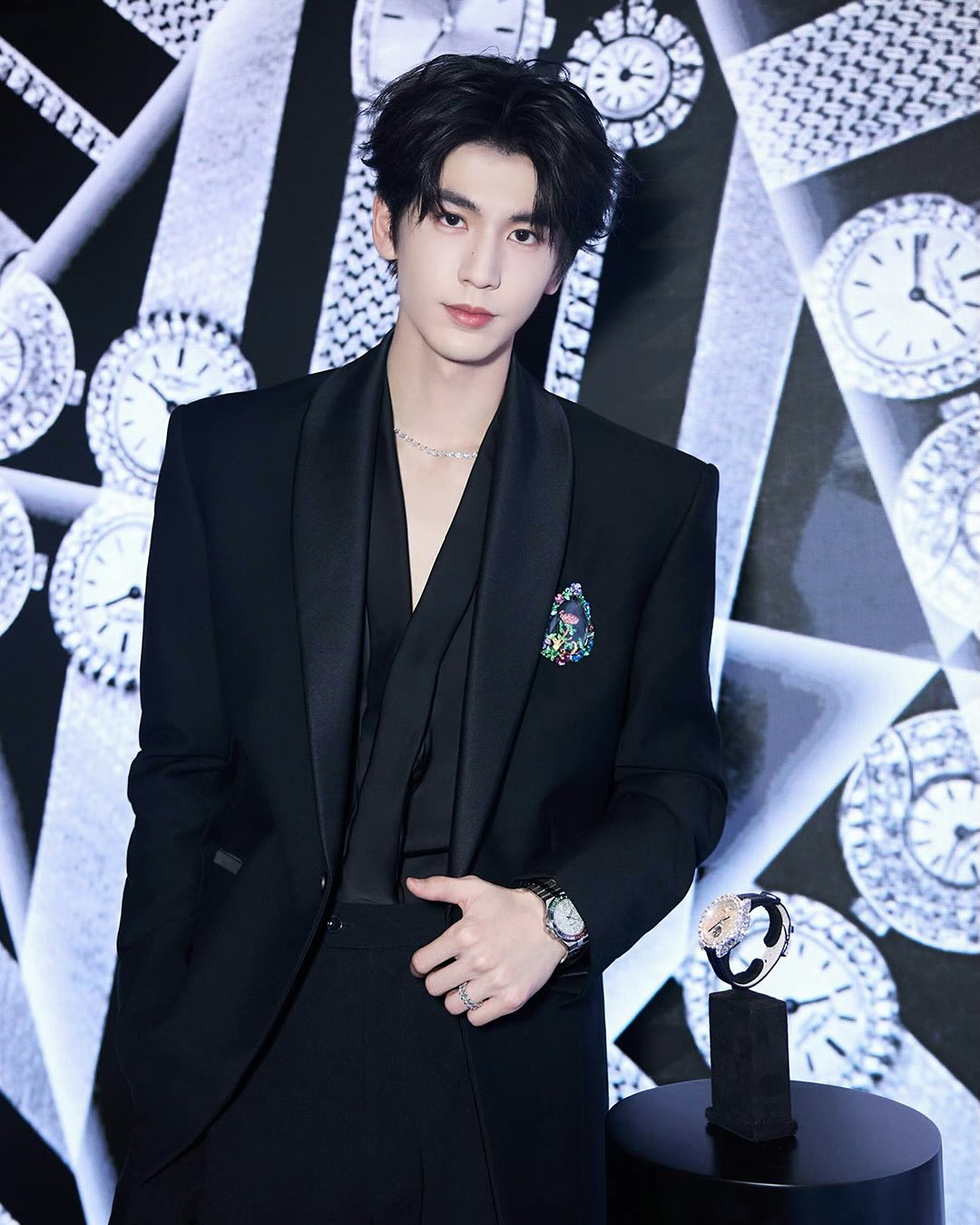 Instagram post by @zhanglinghe__1230 for Chopard. Caption reads: Timeless elegance with the Maison’s Ambassador....