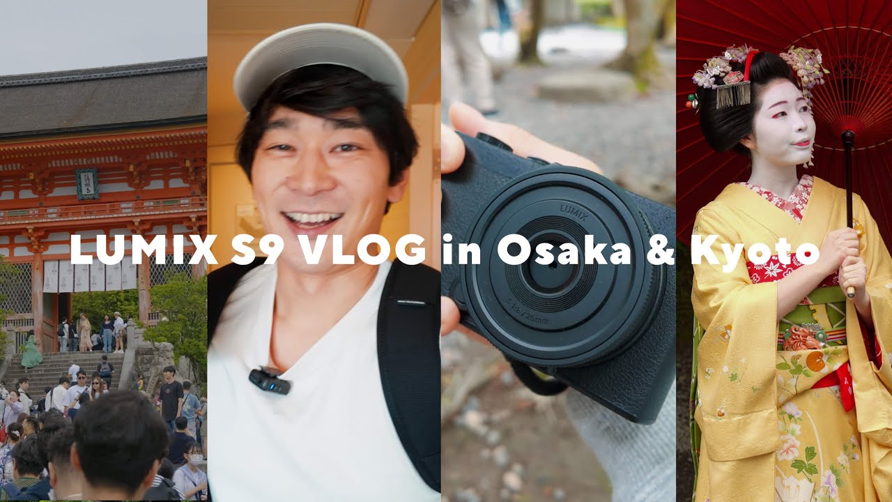 YouTube post by @tobalog_toba for Panasonic. Caption reads: VLOG - LUMIX S9 Unpacking!! Shooting in Osaka and....