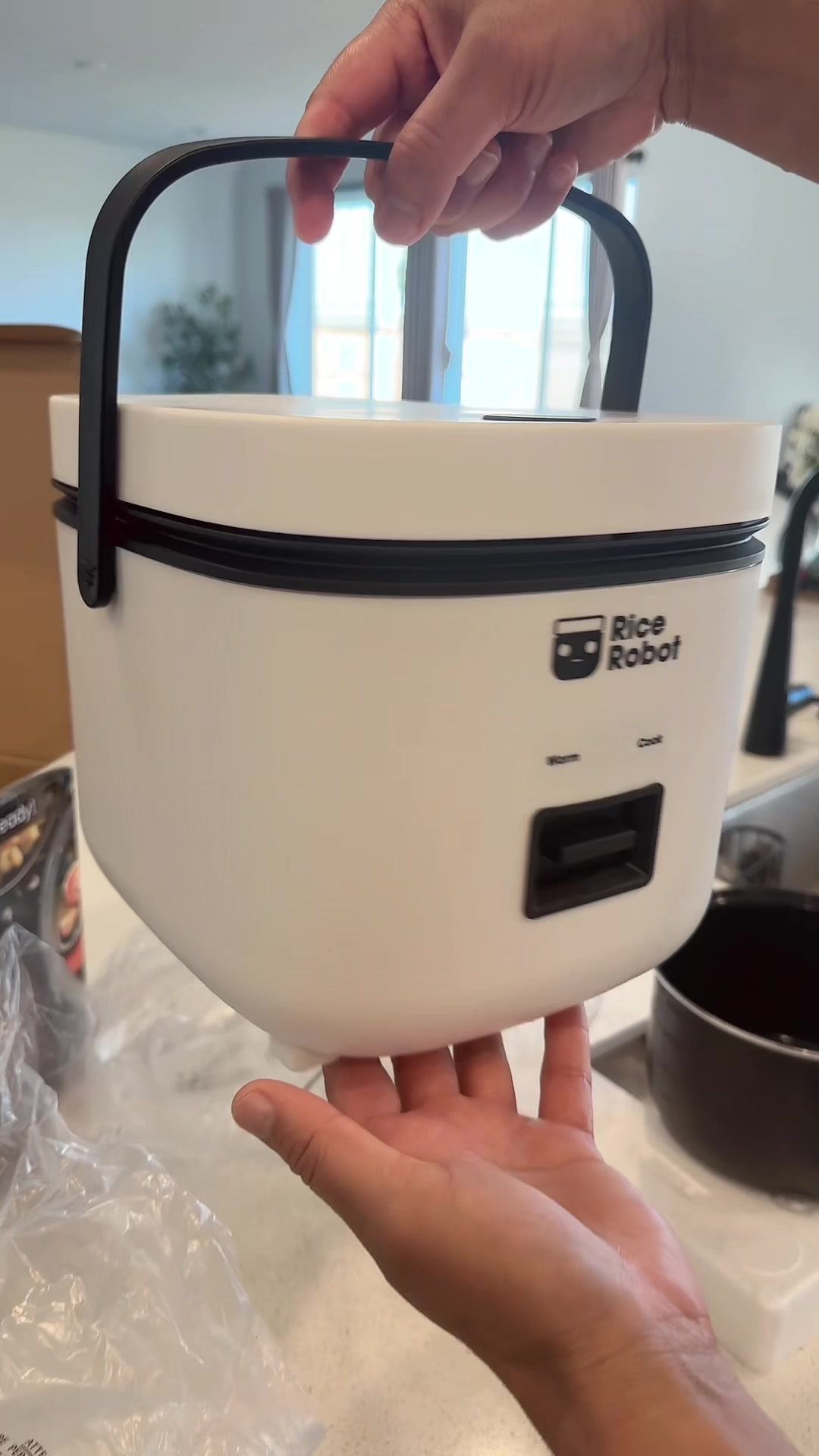 TikTok post by @nii_sha12 for GraniteStone. Caption reads: @Granitestone #ricerobot #ricerobotricecooker....
