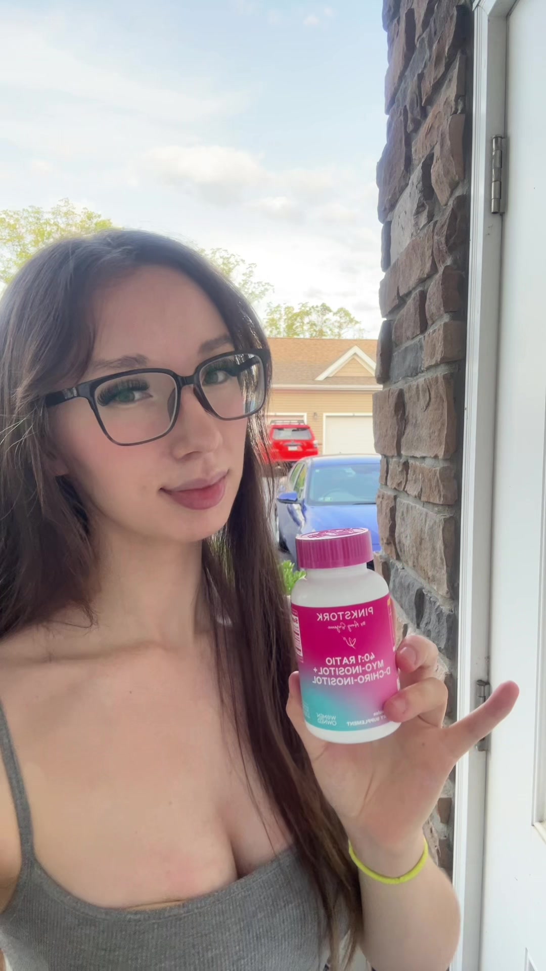 TikTok post by @bela.sky for Pink Stork. Caption reads: @Pink Stork @Pink Stork Shop .