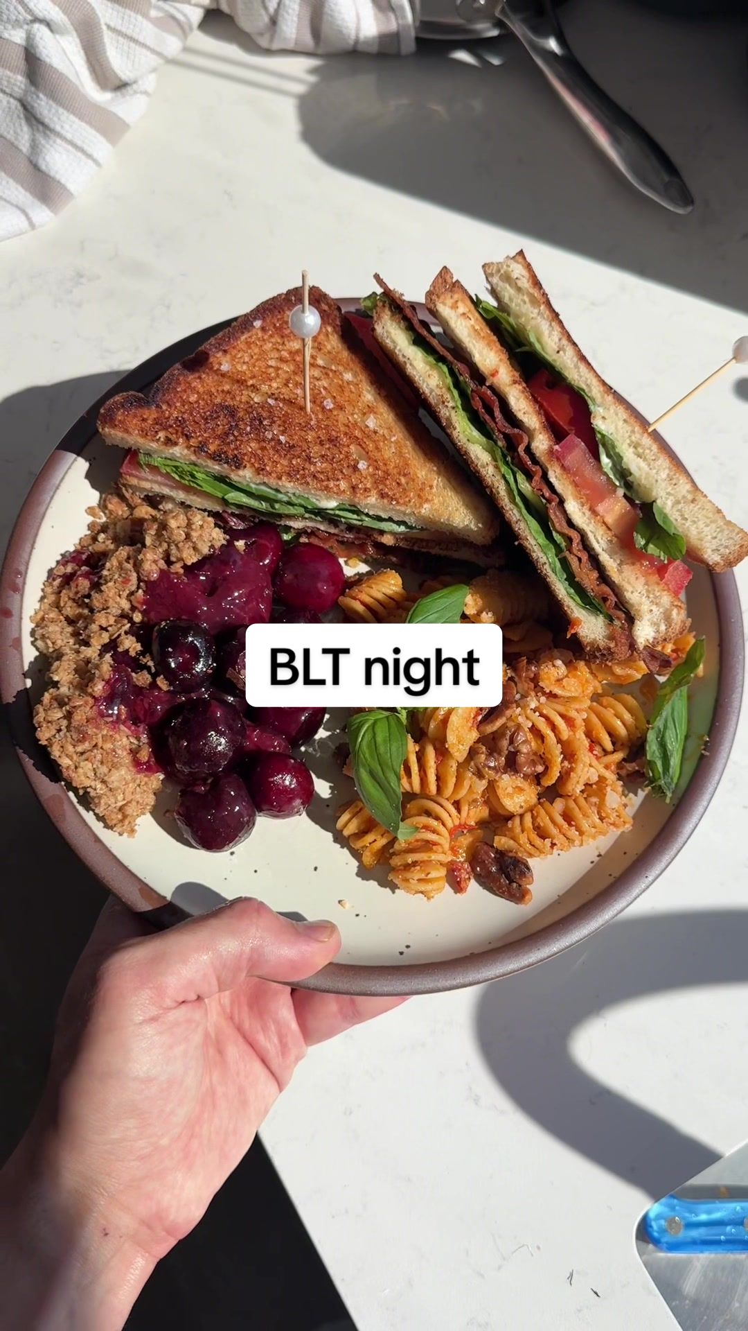 TikTok post by @ryannordheimer for Aldi UK. Caption reads: ultimate BLT dinner 🥪   #ALDIPartner I might’ve....