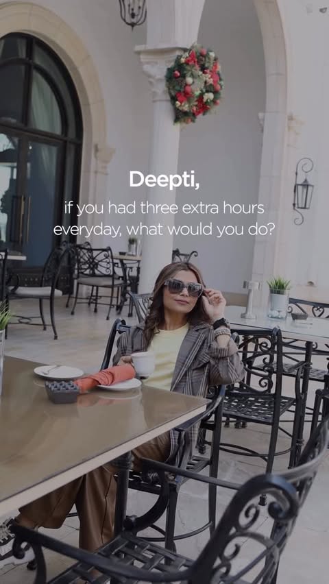 Instagram post by @jivewithdeepti for DAMAC Properties. Caption reads: Where work, wellness, lifestyle and community....