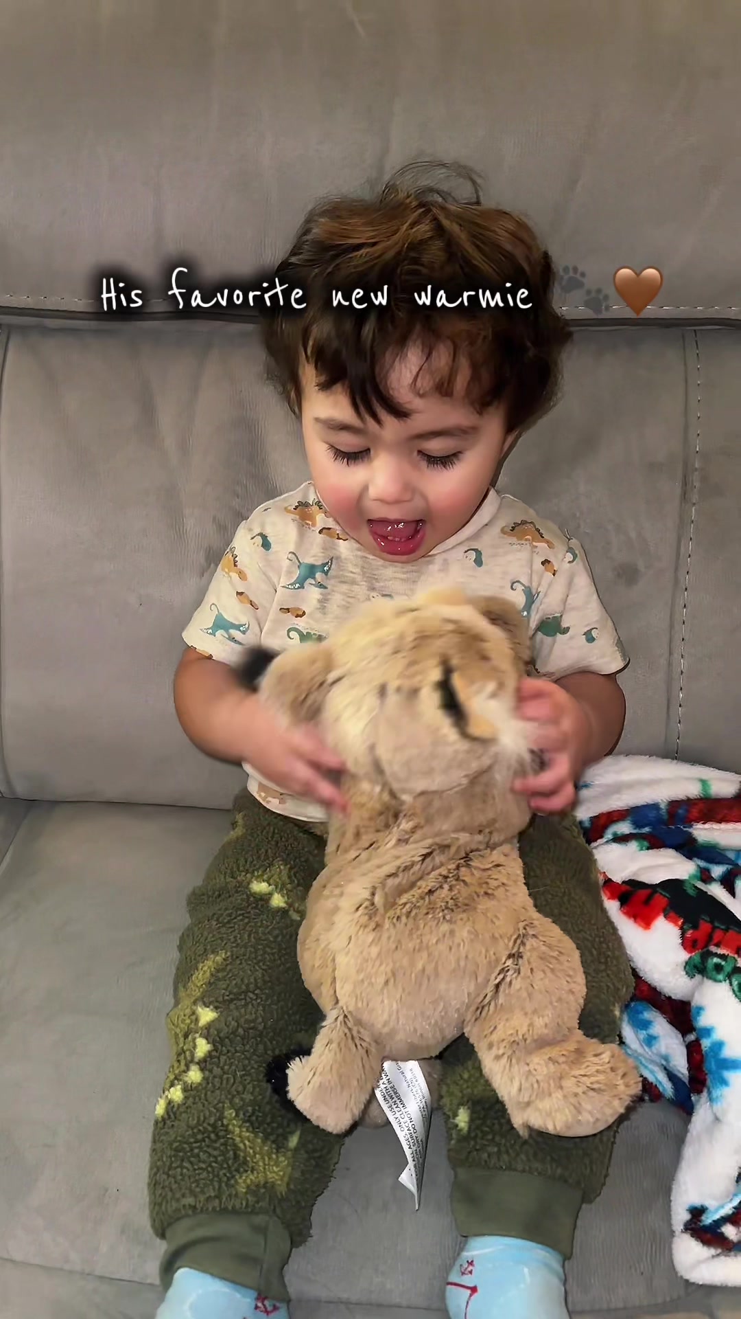 TikTok post by @barbn111 for Warmies. Caption reads: [...] and smells like calming lavender 🌿#warmies....