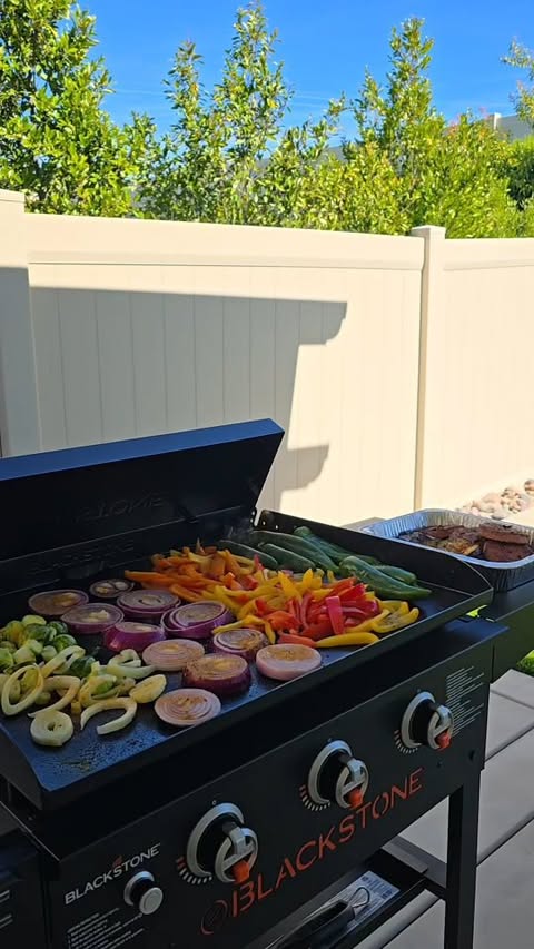 Instagram post by @cris_california for Beyond Meat. Caption reads: Griddle day Veggies and Beyond Meat burger....