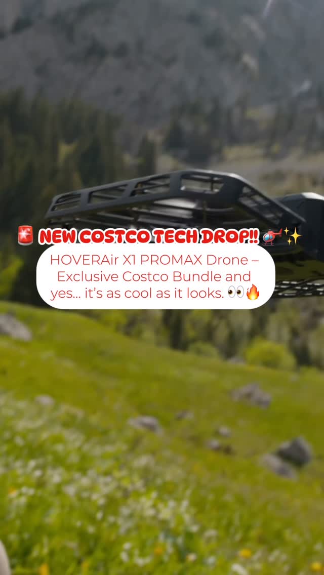 Instagram post by @costcofindscanada for HOVERAir. Caption reads: 🚨 NEW COSTCO TECH DROP!! 🚁✨
Meet the HOVERAir X1....
