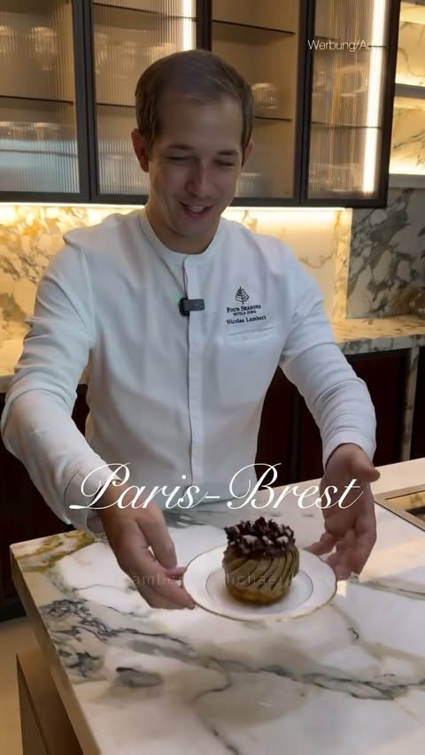 Instagram post by @michaelbartocetti for Four Seasons. Caption reads: [...] pastry chef NICOLAS LAMBERT from the FOUR....