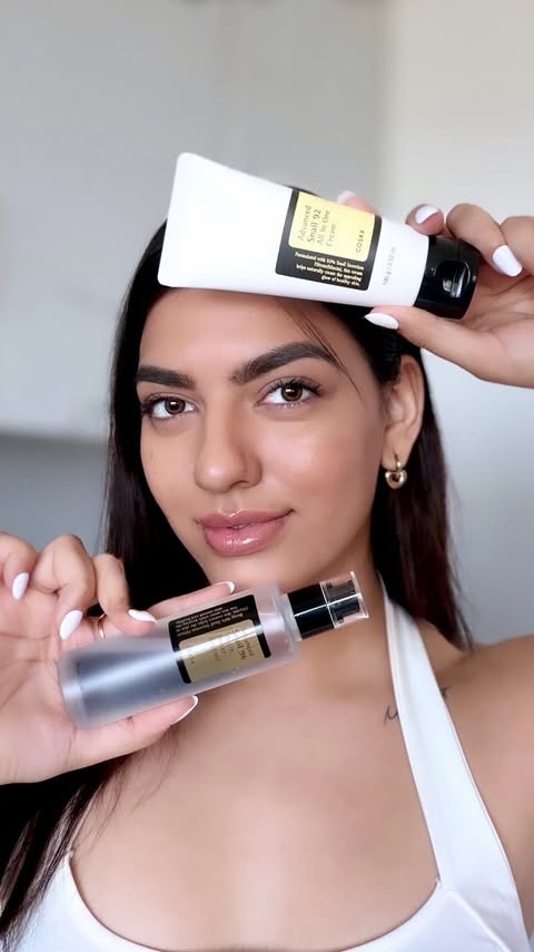 Instagram post by @nikitadhongdi for COSRX. Caption reads: [...] skin every single time. 🤍 Shop the @cosrx....