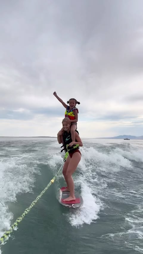 Instagram post by @madtayobray for Blue Lizard Australian Sunscreen. Caption reads: Our all-time favorite summer activity🏄🏼‍♀️ wait....