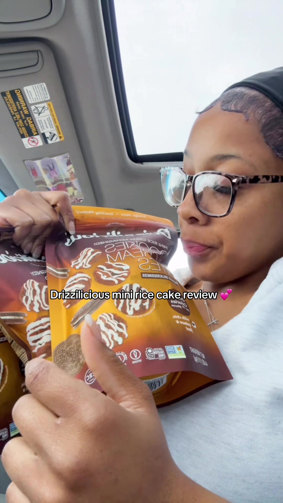 TikTok post by @_.jordan for Drizzilicious. Caption reads: this is my new favorite snack!!💕 #fyp....