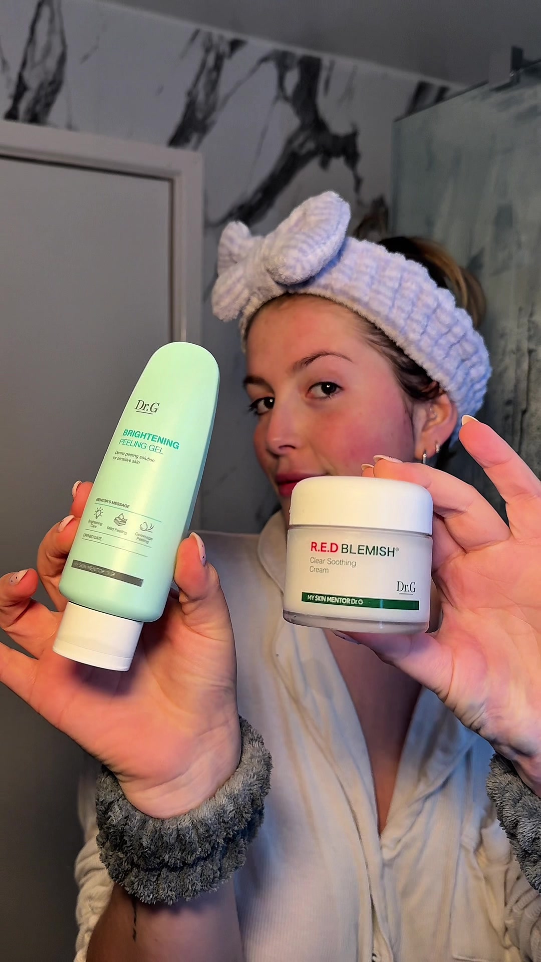 TikTok post by @lauraellendennis for Dr.G. Caption reads: [...] it’s a yes from me🫶🏼@Dr. G #skincare #drg....