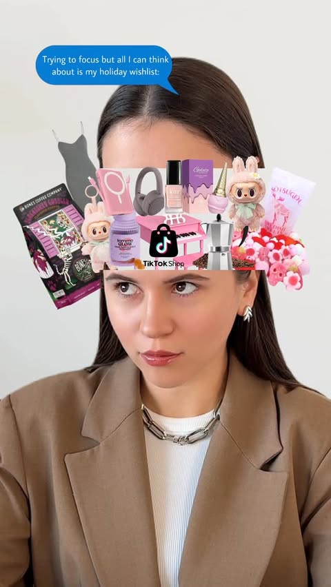 Instagram post by @nemyrychkate for TikTok Shop. Caption reads: [...] my wishlist I’ll focus 👀 Promise....