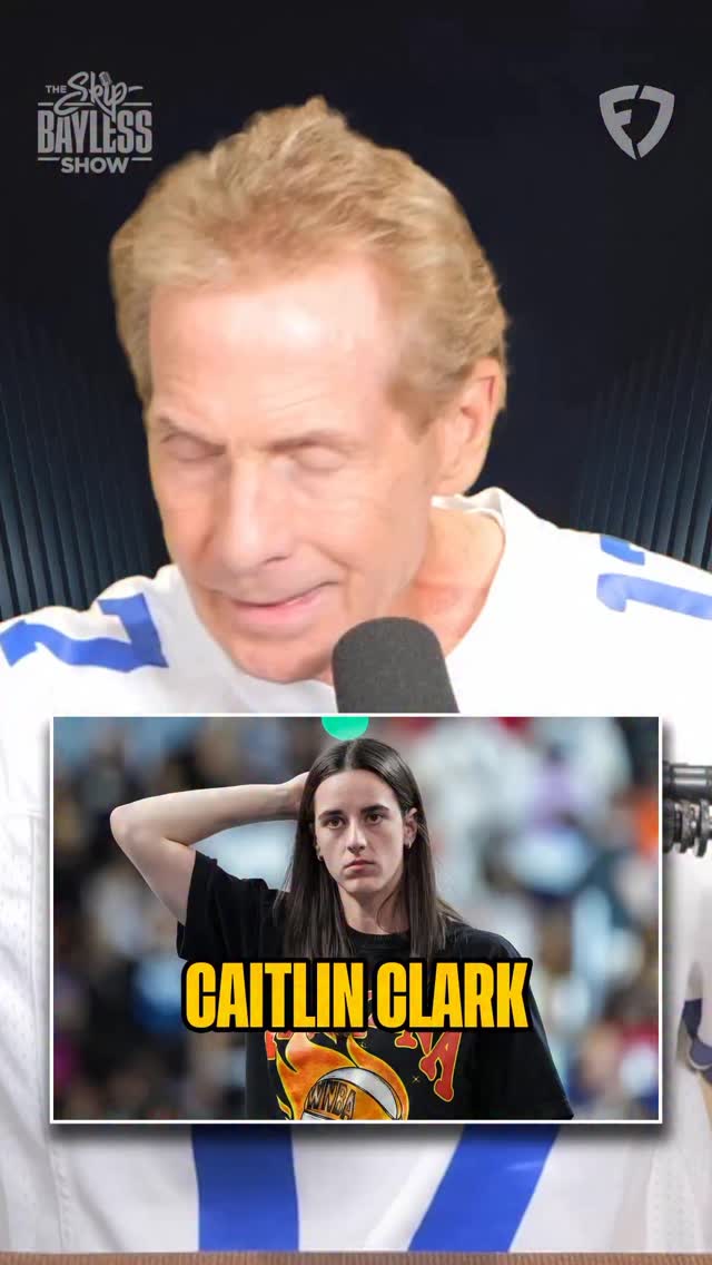 Instagram post by @skipbayless for FanDuel. Caption reads: “I don’t get why Caitlin Clark is not playing....