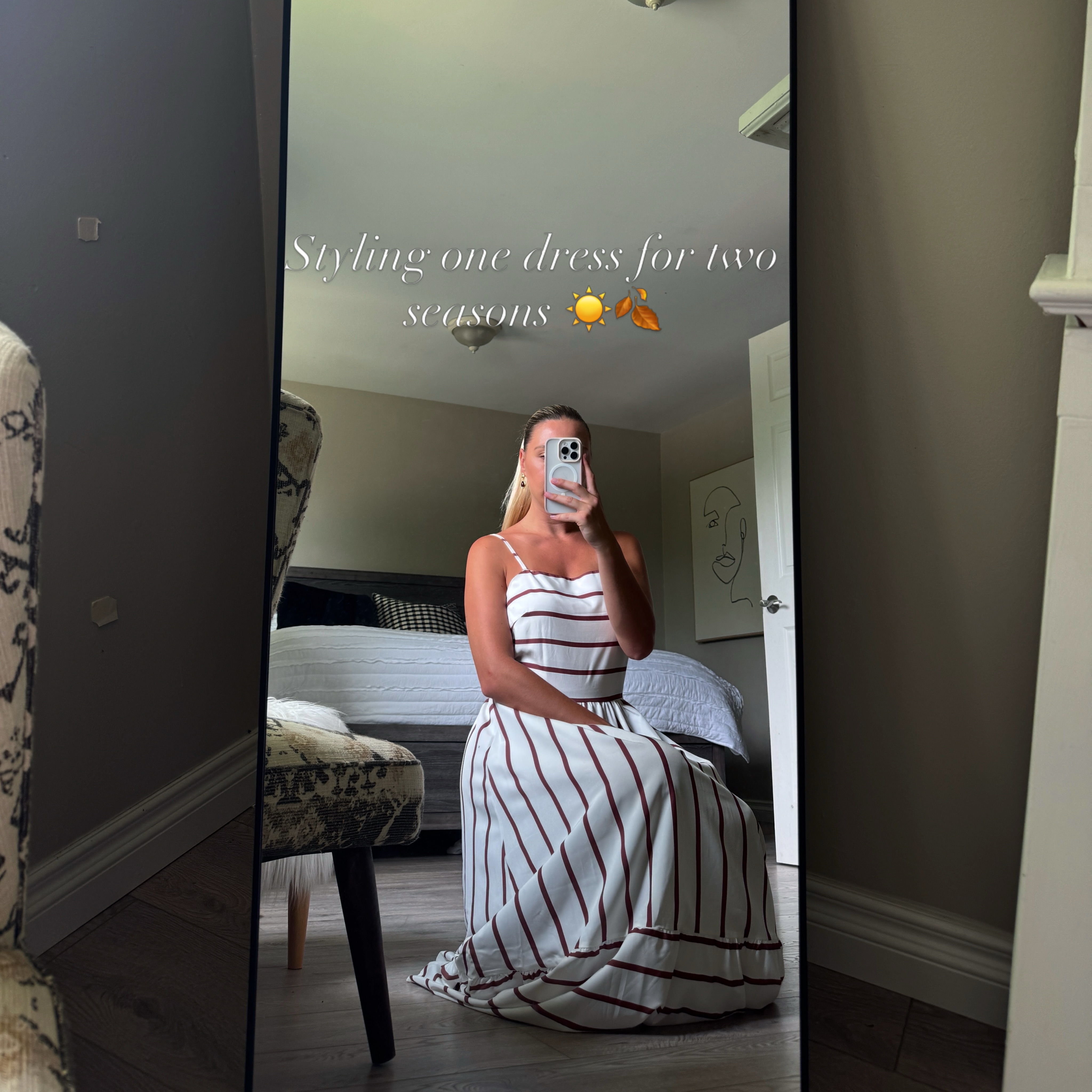 Instagram post by @inspo.bybeau for Chicwish. Caption reads: [...] one dress for two seasons 🤍🍂 This....