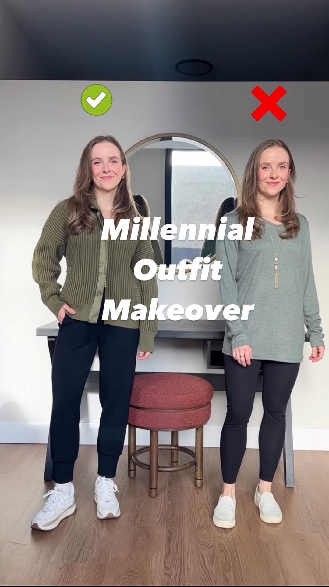 Instagram post by @two_scoops_of_style for madewell. Caption reads: Millennial makeover ❄️(Comment SHOP to have this....