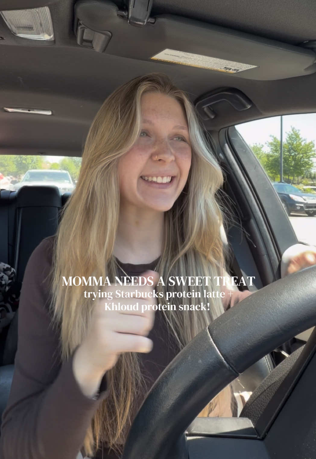 TikTok post by @mackenzieaukamp for Khloud. Caption reads: [...] fave snack is not at Starbucks! ☕️🍿😋....