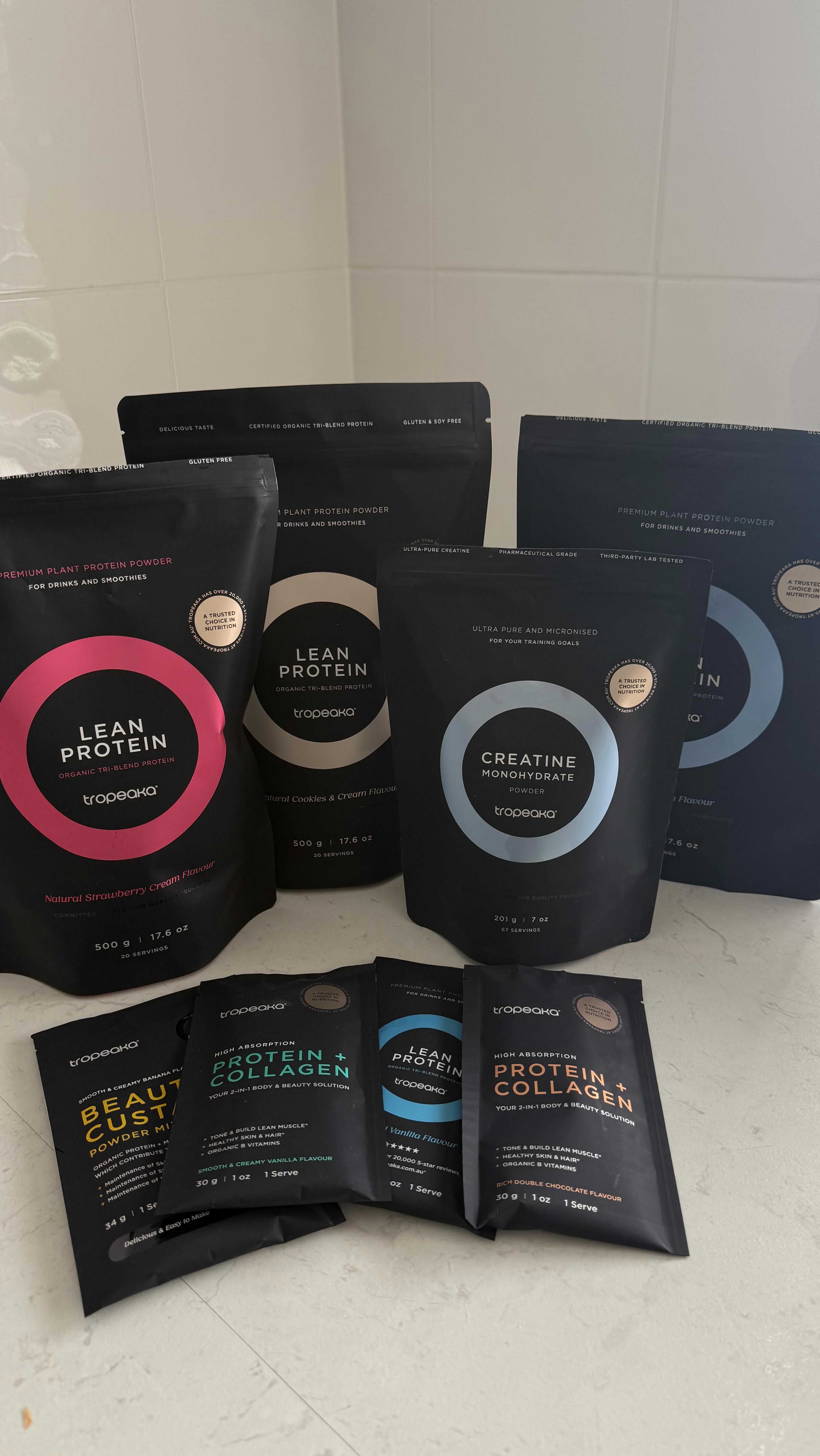 Instagram post by @zalischwarz for Tropeaka. Caption reads: Products I will be restocking on from @tropeaka....