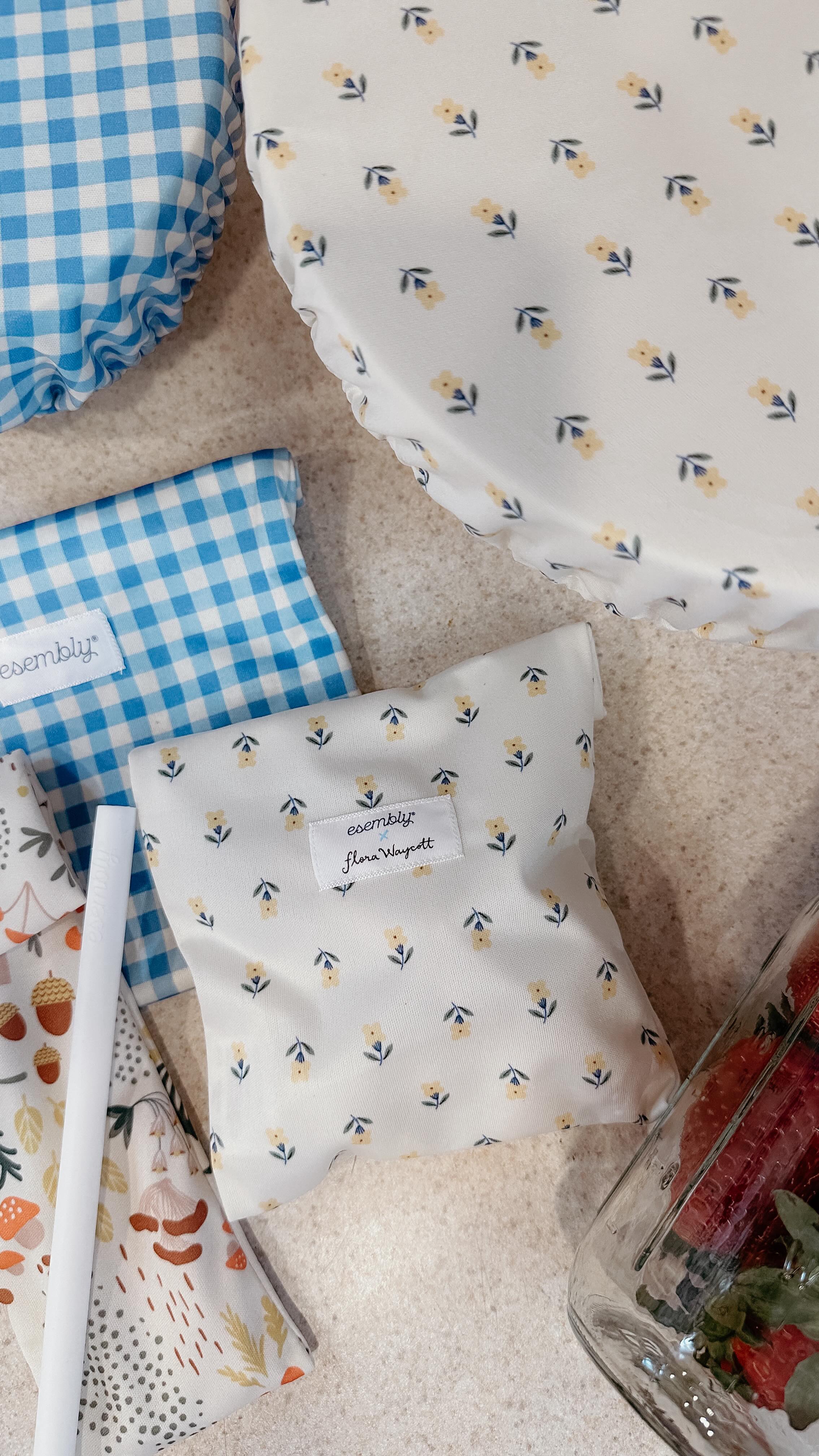 Instagram post by @ashleighbarger_ for Esembly Baby. Caption reads: The prettiest sustainable alternatives, thanks to....