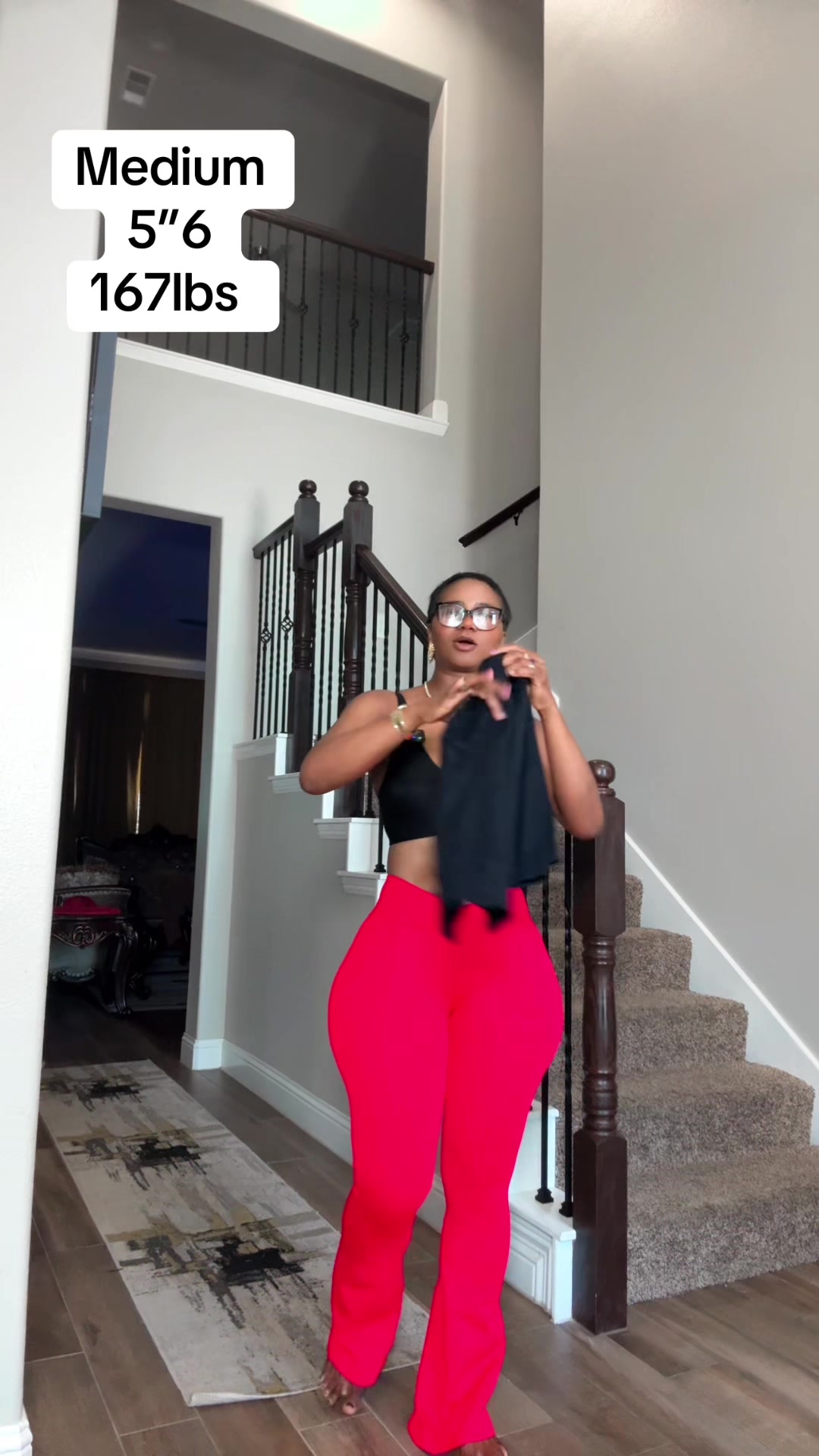 TikTok post by @mimisbeautyplace for OQQ. Caption reads: OQQ Women's 2 Piece Flare Leggings High Waist....