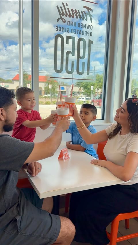 Instagram post by @jasmineeileenn for Whataburger. Caption reads: [...] exhausted parents… sounds like a....