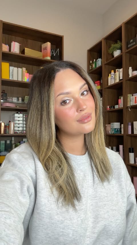 Instagram post by @brerook for Kosas. Caption reads: better:)

base: @saiebeauty 
brows: @kosas....