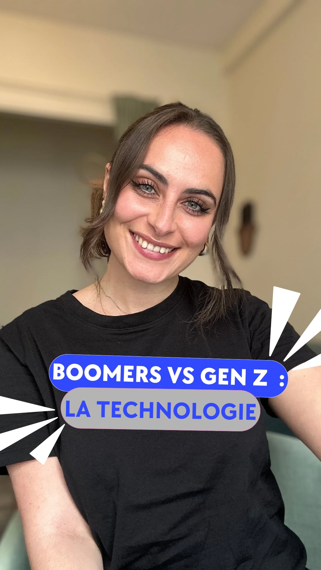 Instagram post by @laulevy for Dell. Caption reads: Boomer VS Gen Z au travail : travailler mieux, pas....