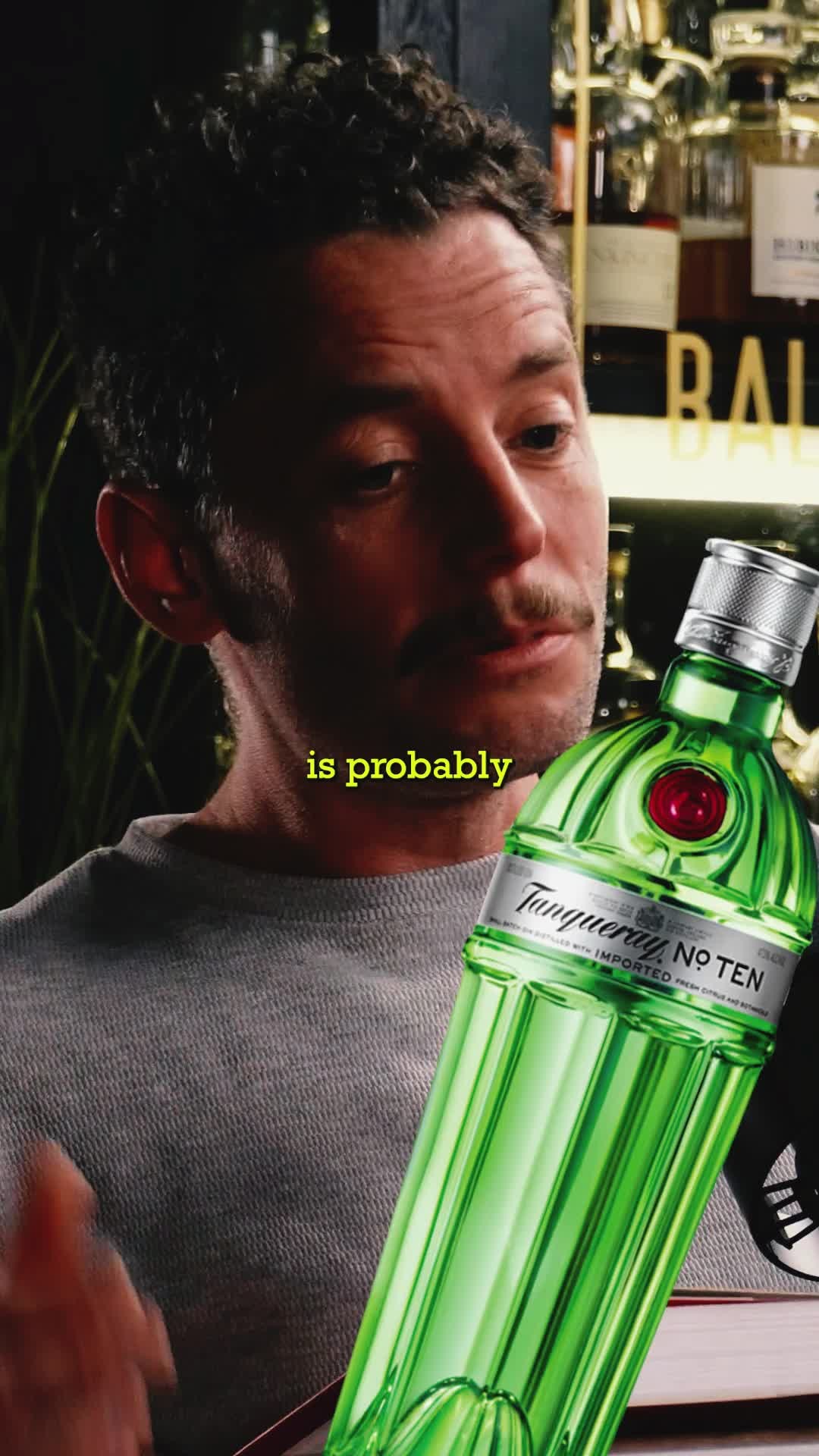 Instagram post by @tristanstephenson for Tanqueray. Caption reads: Tanqueray 10 changed the game for gin when it was....