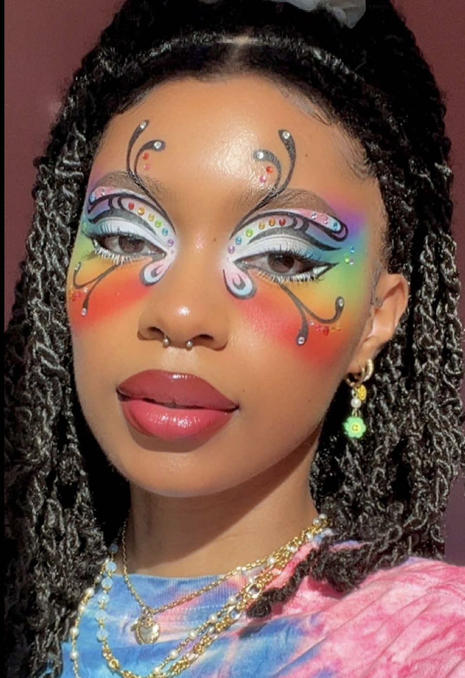 TikTok post by @lanayanette for About-face Beauty. Caption reads: ✨🏳️‍🌈HAPPY PRIDE MONTH!!🏳️‍🌈✨ let’s add a....