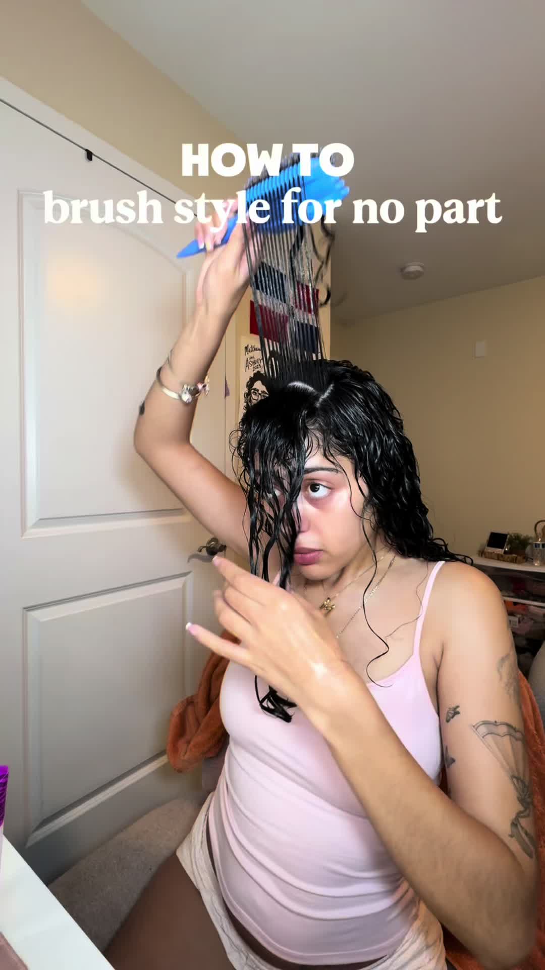 TikTok post by @ashleymeida for BounceCurl. Caption reads: [...] show you how to get rid of it using....