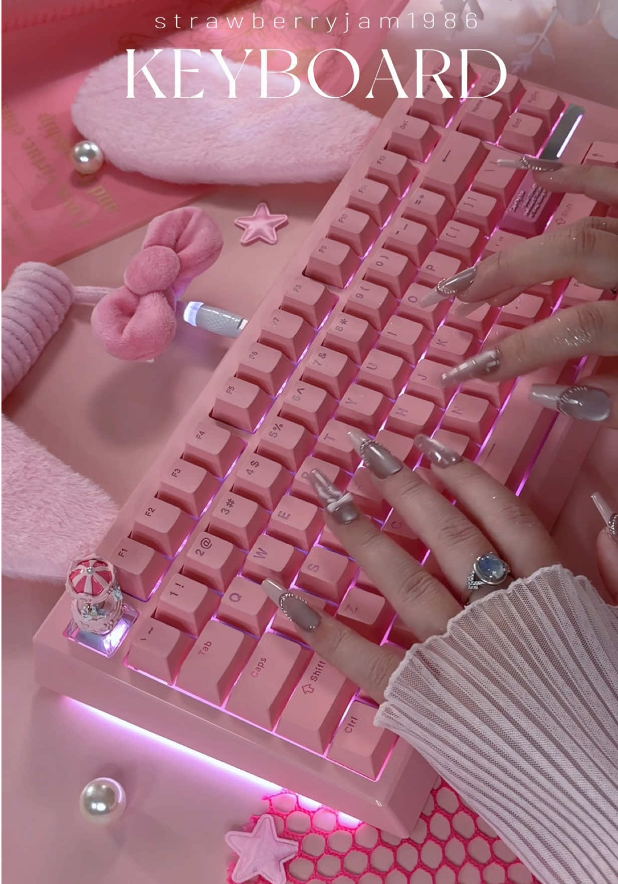 TikTok post by @strawberryjam1986 for Epomaker. Caption reads: Deep down, I always carry a longing for fairy....