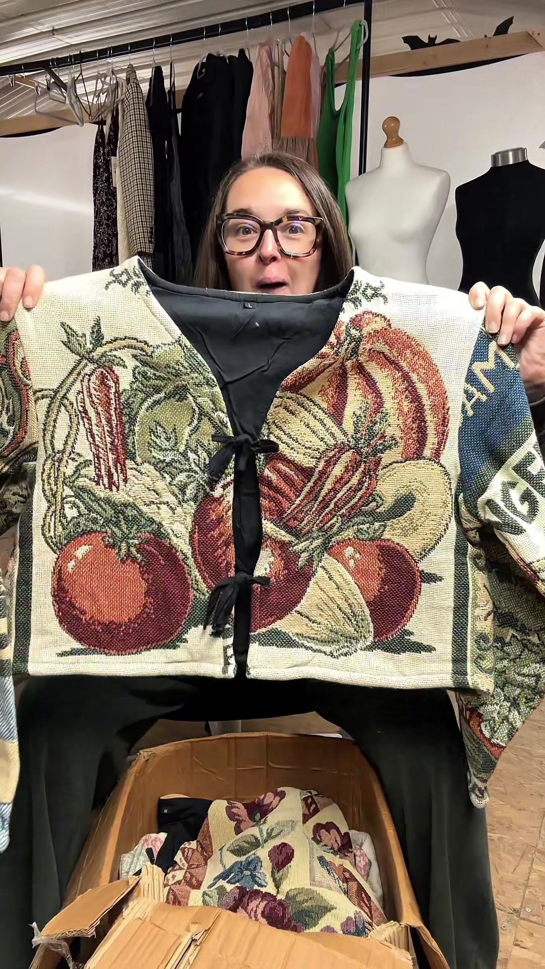 TikTok post by @charityshoplife for Join Fleek. Caption reads: Behind the scenes running my preloved clothing....