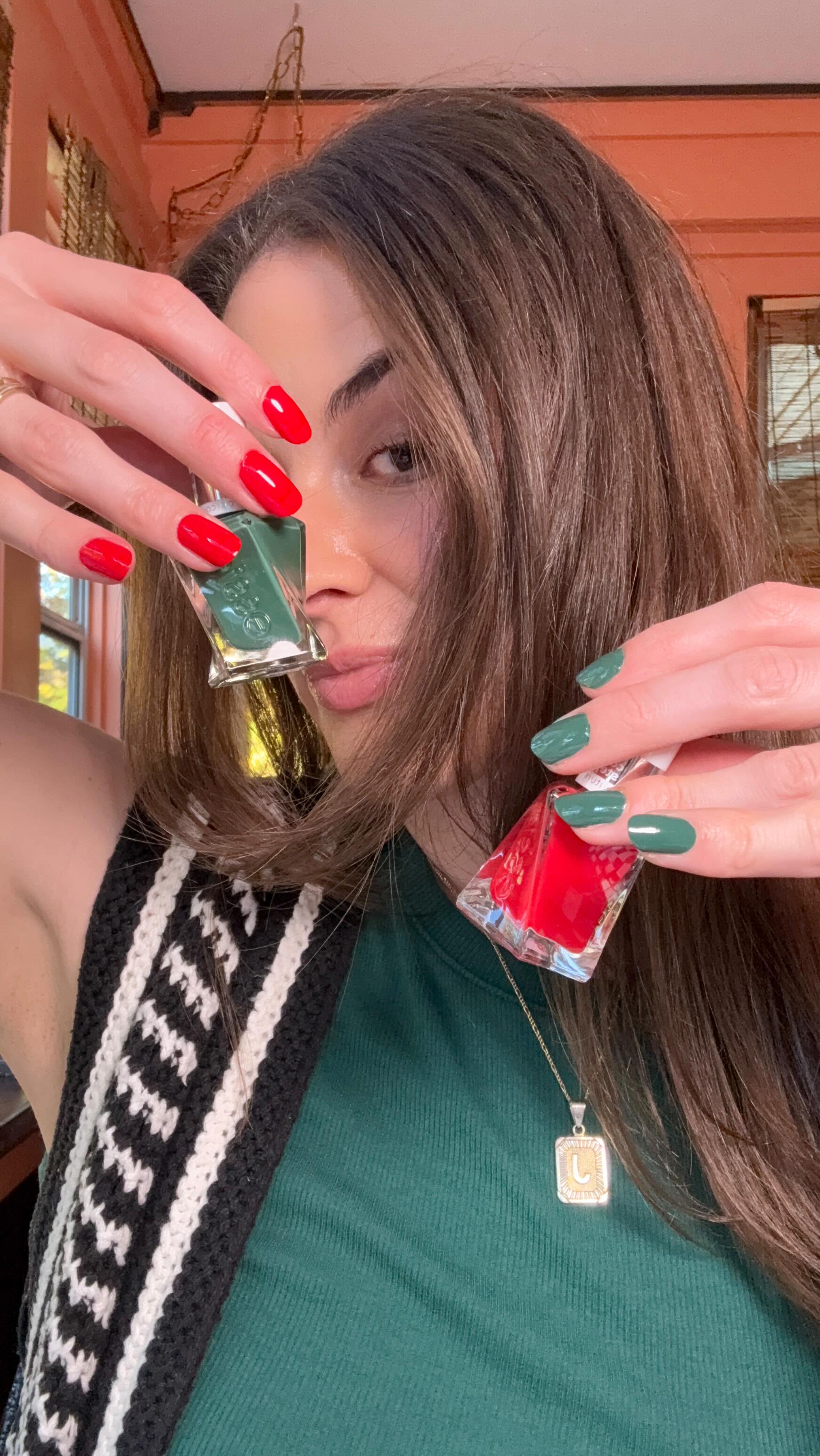 Instagram post by @allyrooker for essie. Caption reads: underrated nail hack with gel by @essie: use the....