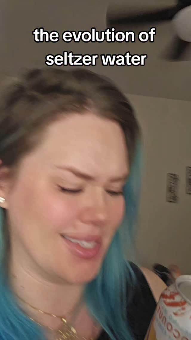 Instagram post by @sara.holcomb.comedy for LaCroix Water. Caption reads: capitalism > health....