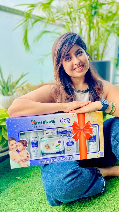 Instagram post by @heelsandwheels.official for Himalaya Babycare. Caption reads: Prem, kalji, ani Aai cha vishwas ekatra 💚....