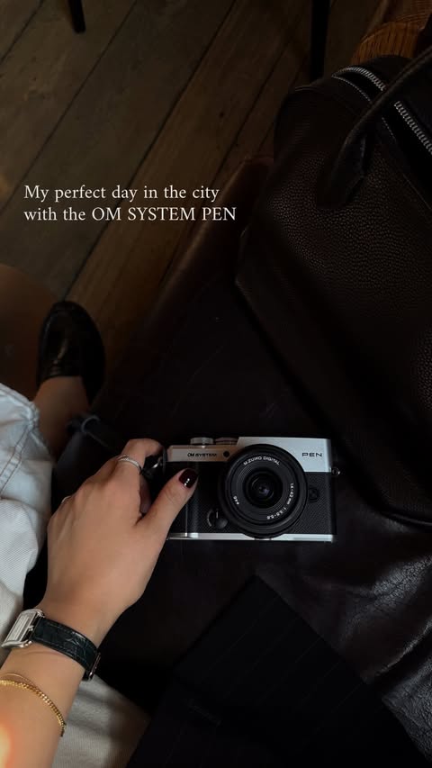 Instagram post by @chloejg for OM SYSTEM. Caption reads: My kinda perfect Saturday, shot on my OM SYSTEM....