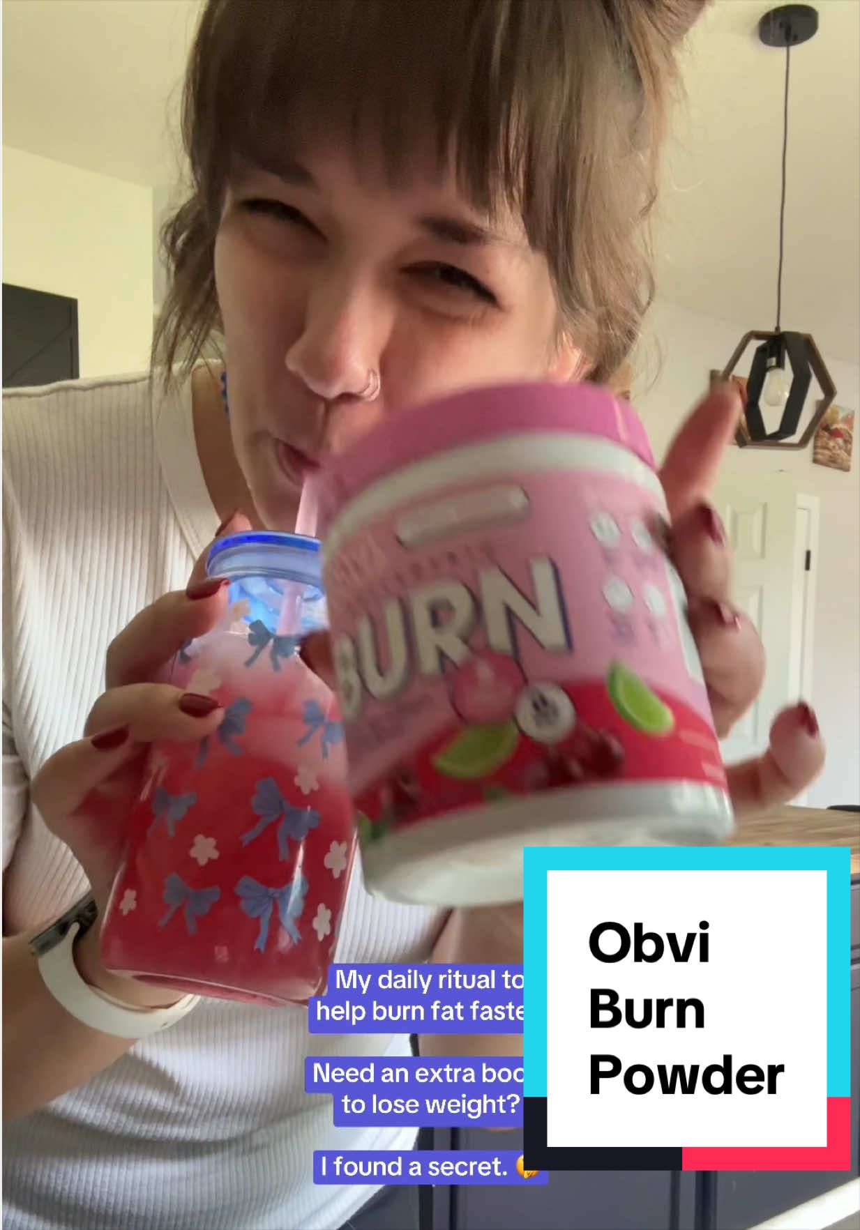 TikTok post by @getlivbeauty for Obvi. Caption reads: [...] #HealthyLifestyle #Supplements #Obvi @Obvi.