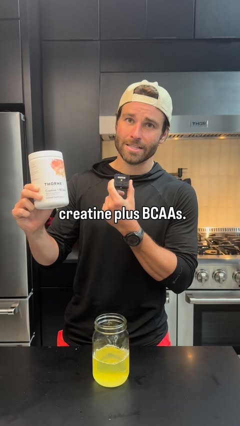 Instagram post by @themovementjourney for Thorne. Caption reads: Two supplements that really help with strength,....