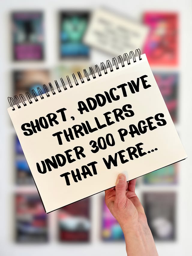 Instagram post by @suspenseisthrillingme for Kensington Books. Caption reads: 😍 Short, addictive thrillers under 300 pages that....