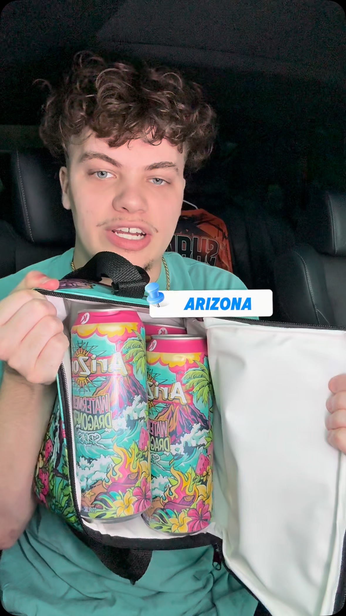 Instagram post by @shanereviewedthat for AriZona Iced Tea. Caption reads: ARIZONA PARTNERSHIP🔥 #arizona #circlek....