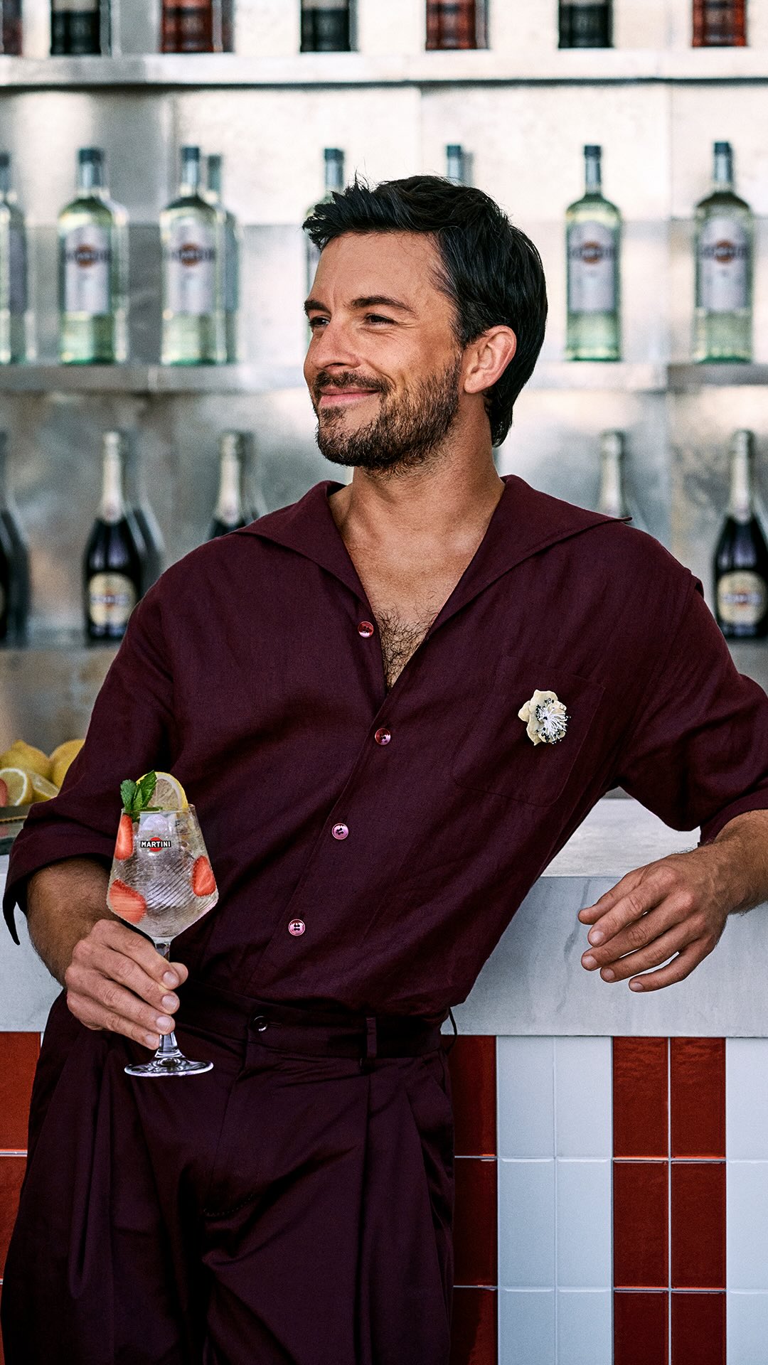 Instagram post by @jbayleaf for MARTINI. Caption reads: The summer of spontaneity and @martini spritz.....