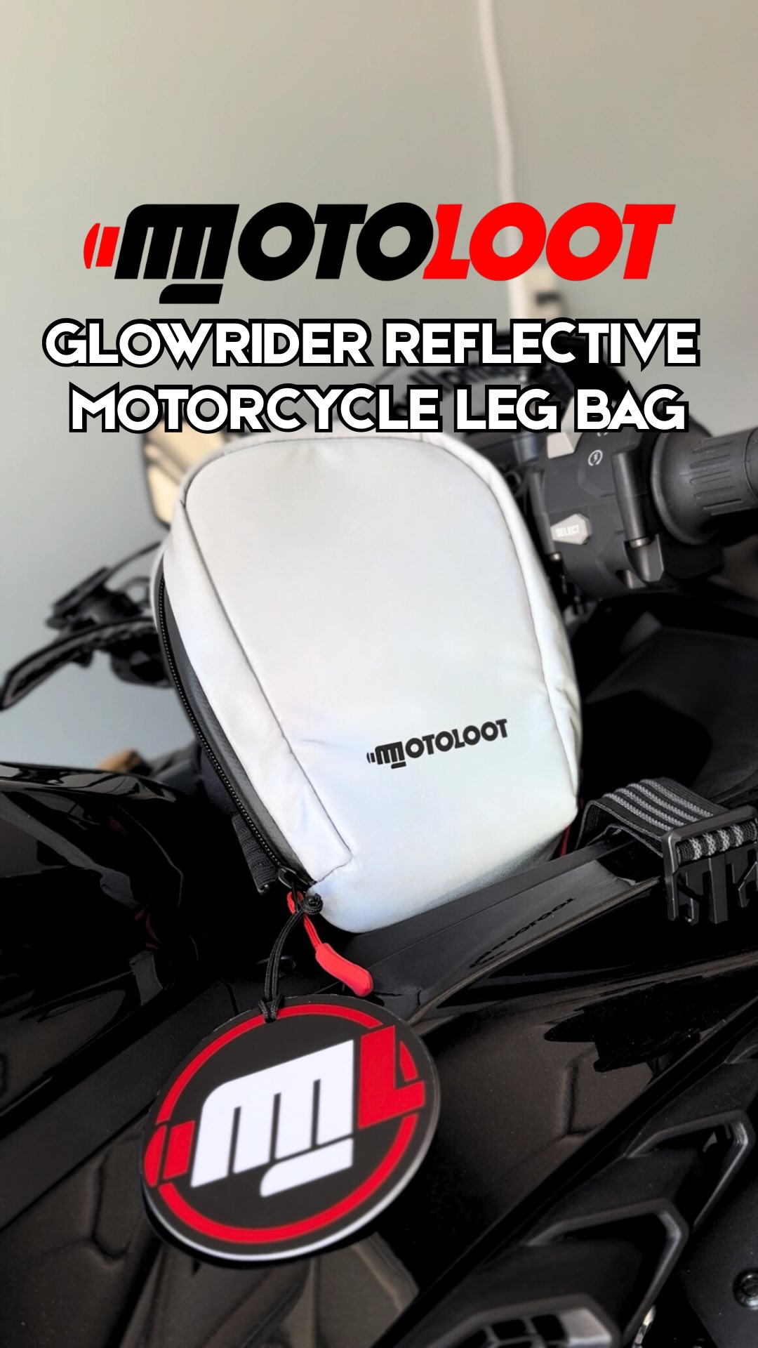 Instagram post by @small.vroom for MotoLoot. Caption reads: @motoloot sent me their newest Glowrider [...].