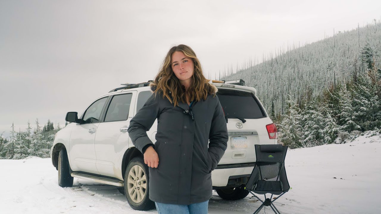 YouTube post by @glorysstories for TrovaTrip. Caption reads: I gave up living in a house for 153 days - heres....