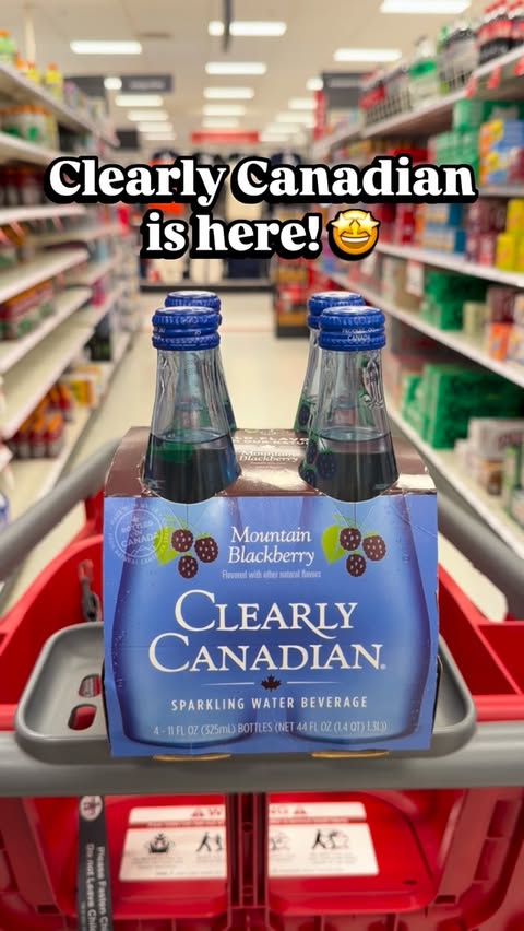 Instagram post by @targetgems for Clearly Canadian. Caption reads: [...] see and I immediately grabbed it! Clearly....