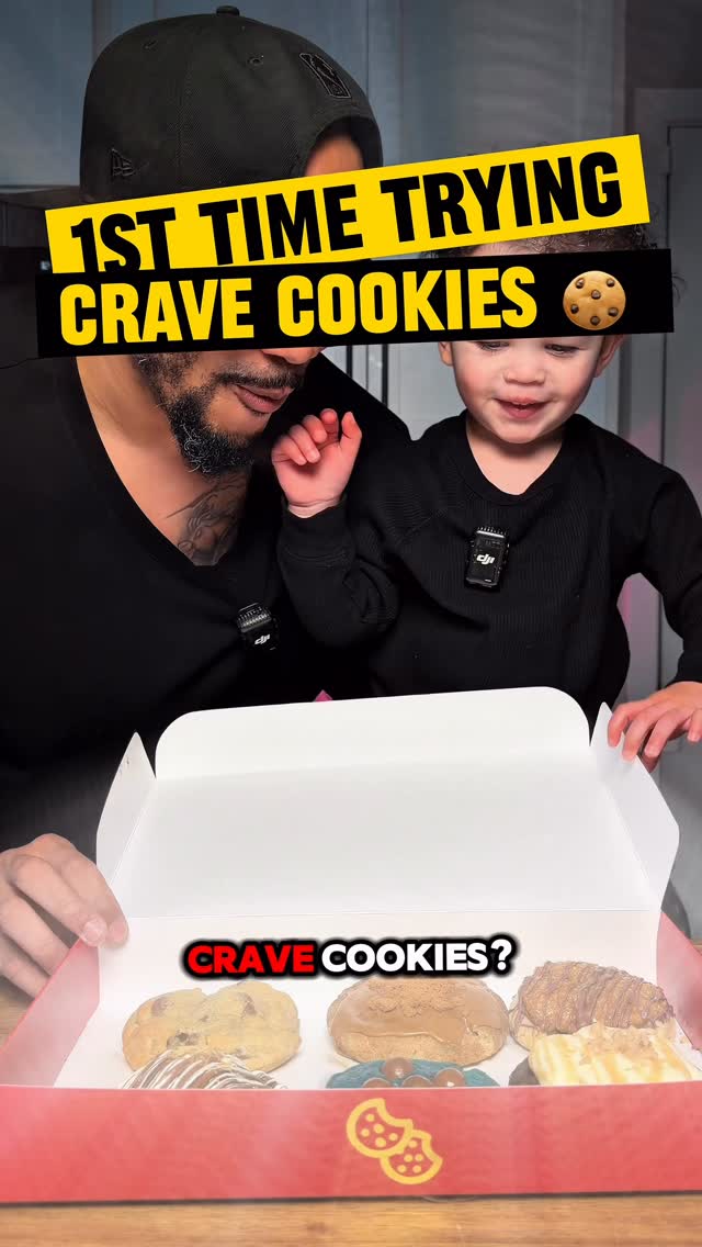 Instagram post by @travelingfoodieguyde for Crave Cookies. Caption reads: [...] ⭐️ I’m teaming up with Crave Cookies in....