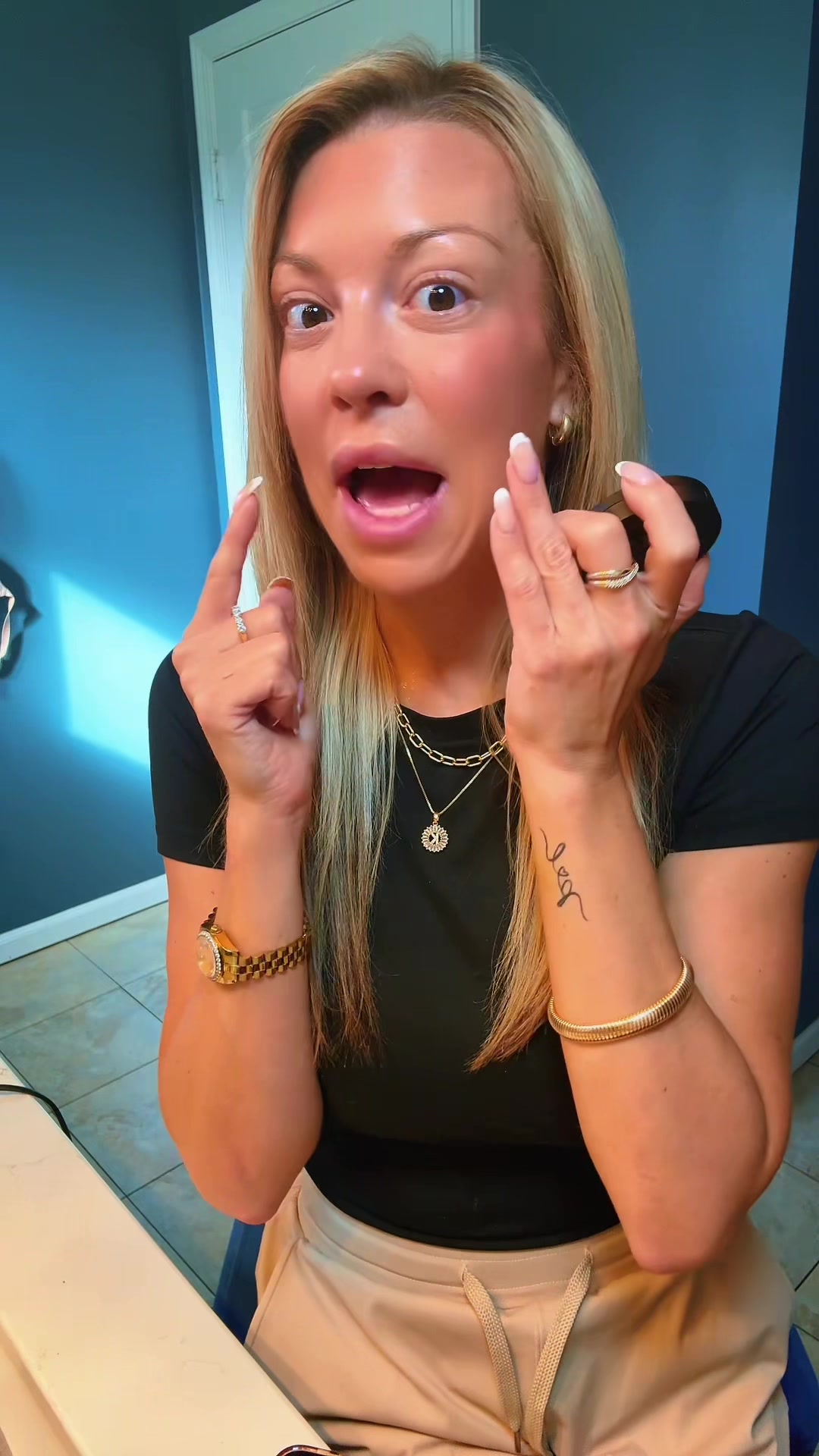 TikTok post by @kristinrealtor13 for bareMinerals. Caption reads: @bareMinerals this is absolutely [...].