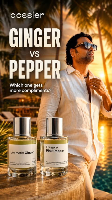 Instagram post by @rockyveen for Dossier. Caption reads: I tested 2 Dossier fragrances that smell WAY more....