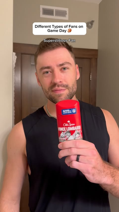 Instagram post by @ryanellingson8 for Old Spice. Caption reads: #OldSpicePartner Smell like an MVP on game day....
