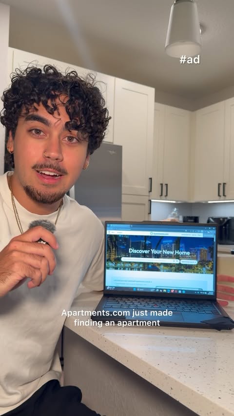 Instagram post by @iansantiiii for Apartments.com. Caption reads: [...] easier to find your next place with....