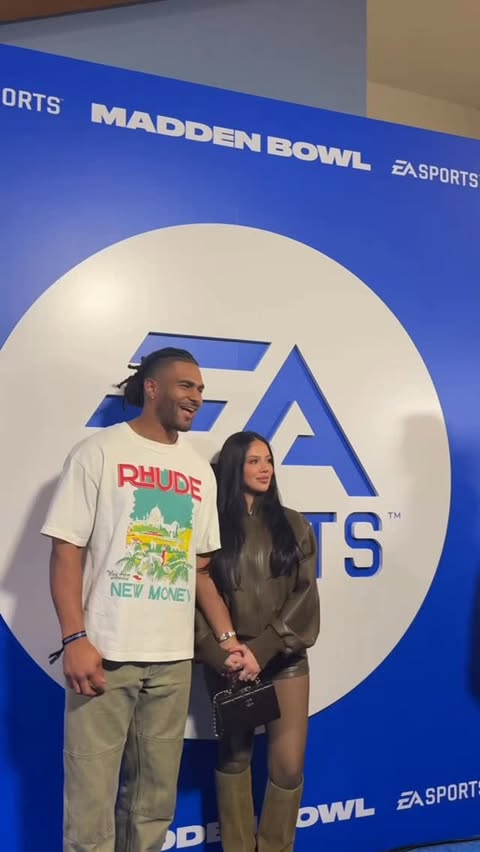 Instagram post by @sydneywarner for EA SPORTS. Caption reads: Parents night out with @easportsofficial 🏈....