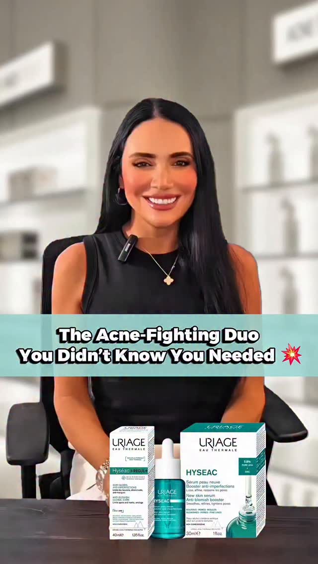 Instagram post by @zeinacare.lb for Uriage. Caption reads: ✨ Two steps. Real results. ✨
Say goodbye to....